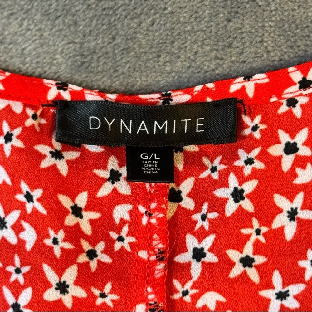 Dynamite Scarlet and Ivory Floral Blouse
#1336 - Picture 2 of 6